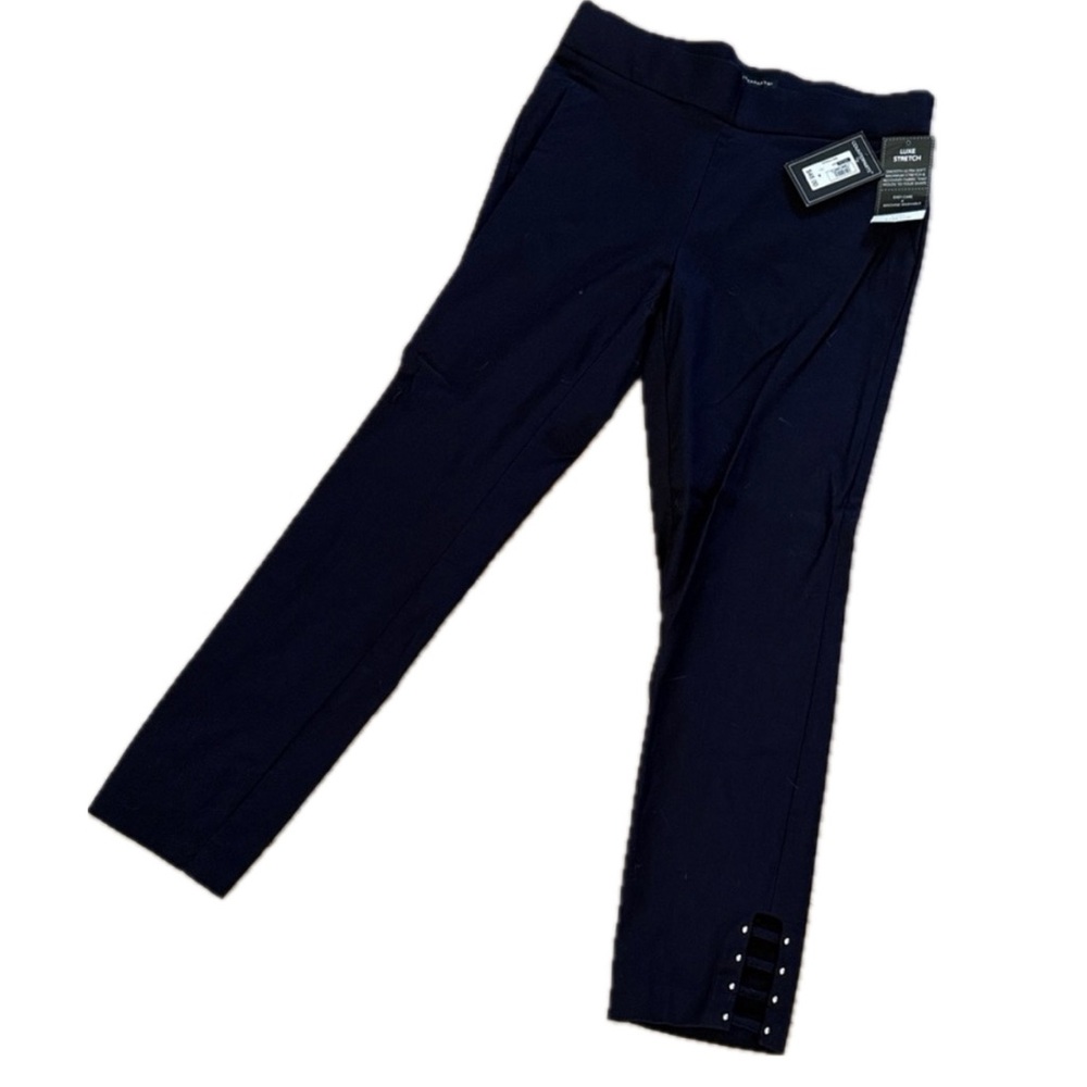 Counterparts Navy Luxe Stretch Pants with Silver Detail